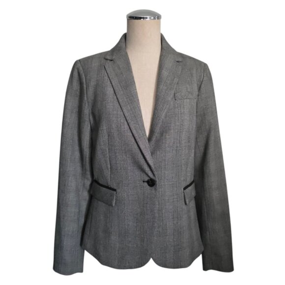 Mercer Madison Houndstooth Print One Button Blazer Small - Picture 2 of 12